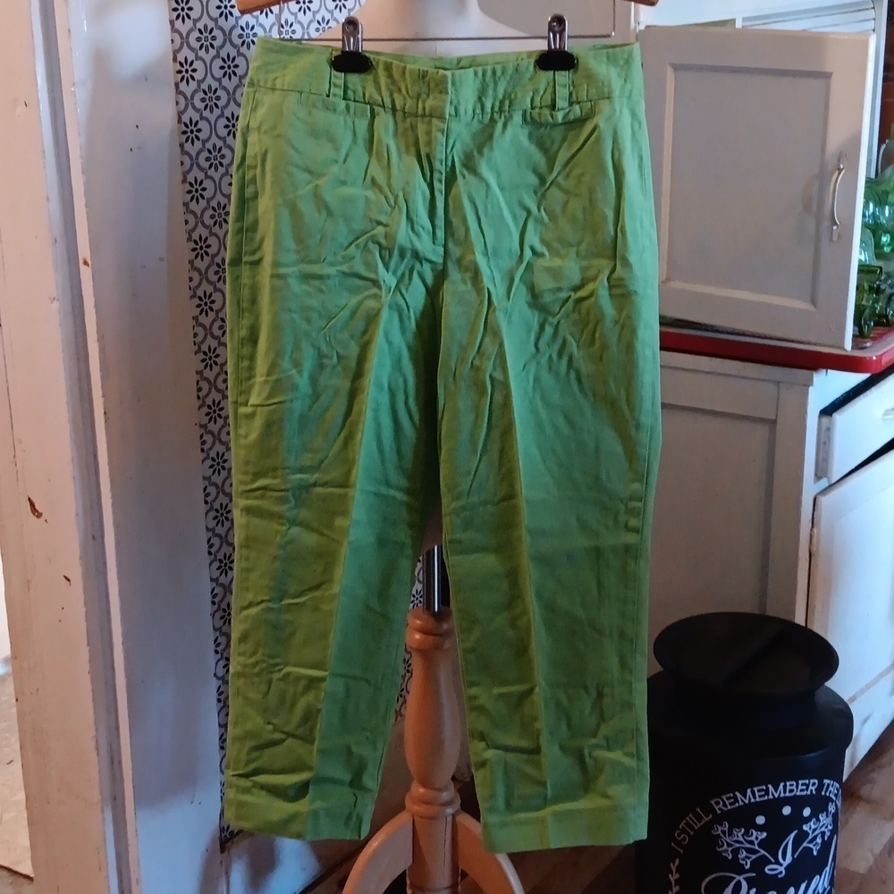 Talbot stretch 10 green ankle Capri
